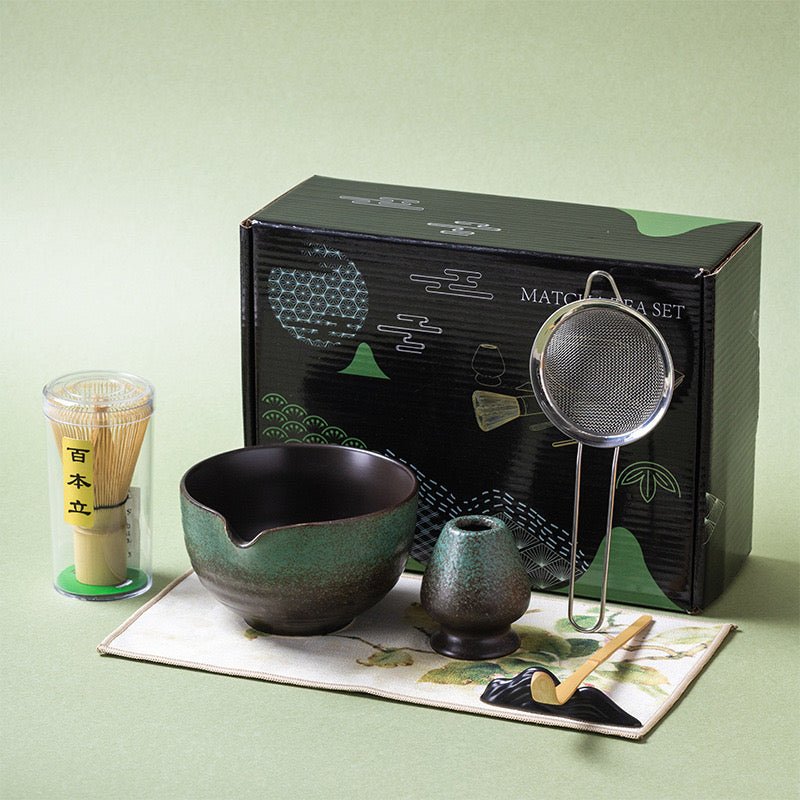 Complete Ceremonial Matcha Kit With Top - Grade Ceremonial Matcha - Tea and Whisk