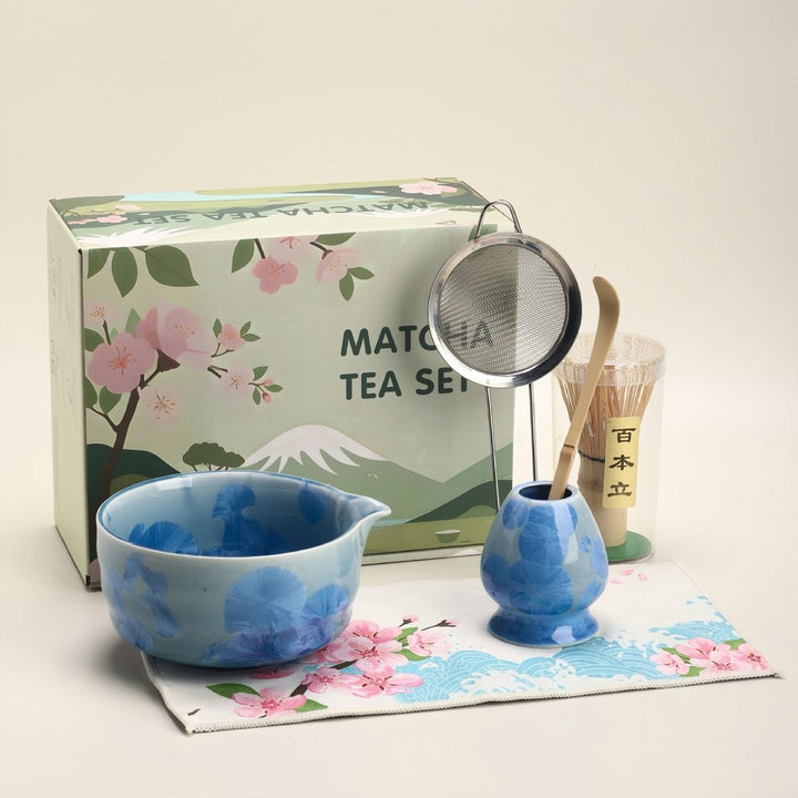 Complete Ceremonial Matcha Kit With Top - Grade Ceremonial Matcha - Tea and Whisk