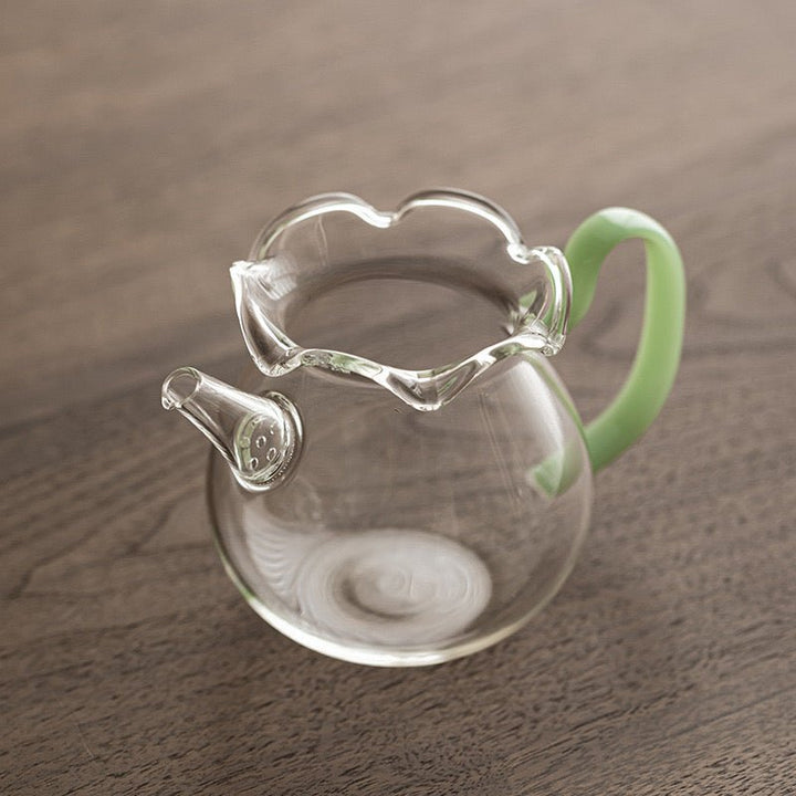 Flower Glass Tea Brewer / Fairness Cup with Built in Strainer - Tea and Whisk