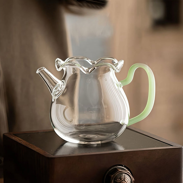 Flower Glass Tea Brewer / Fairness Cup with Built in Strainer - Tea and Whisk