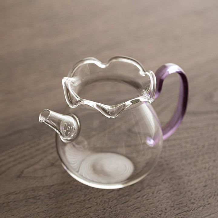 Flower Glass Tea Brewer / Fairness Cup with Built in Strainer - Tea and Whisk