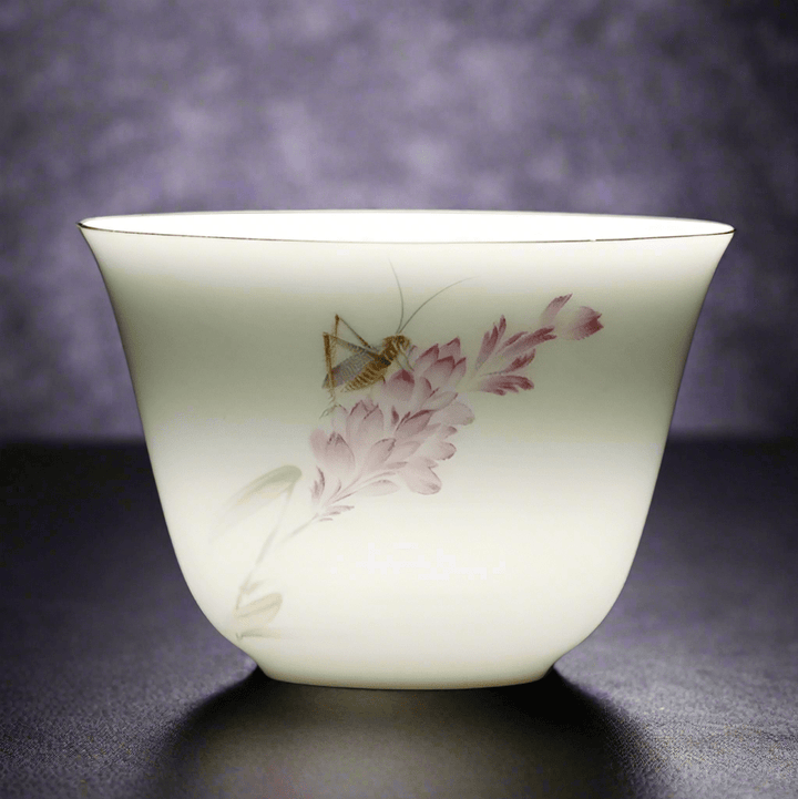 Garden Collection Premium Porcelain Chimes Gongfu Teacup - Tea and Whisk