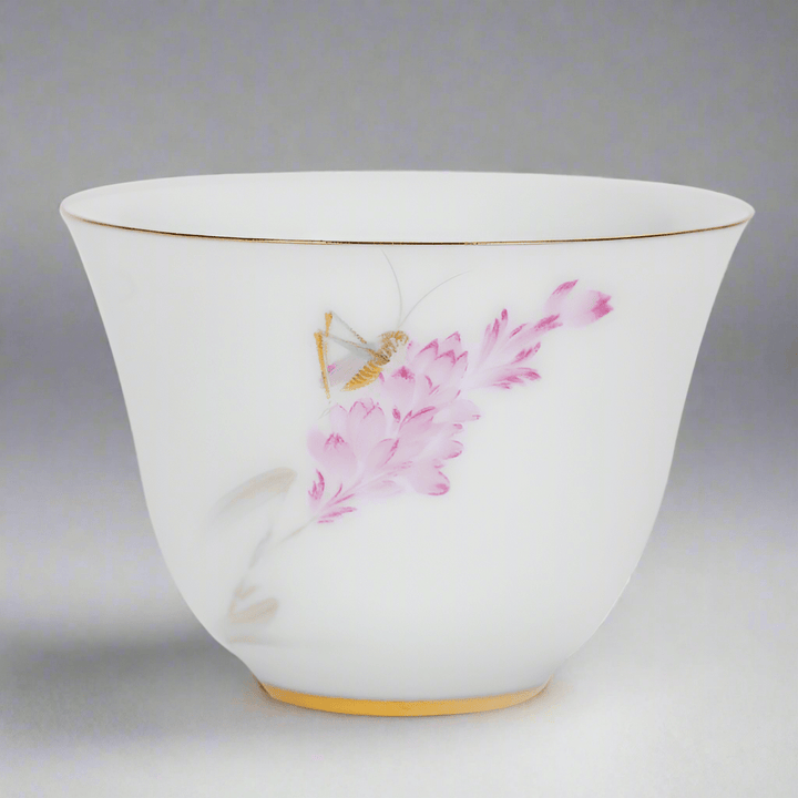 Garden Collection Premium Porcelain Chimes Gongfu Teacup - Tea and Whisk
