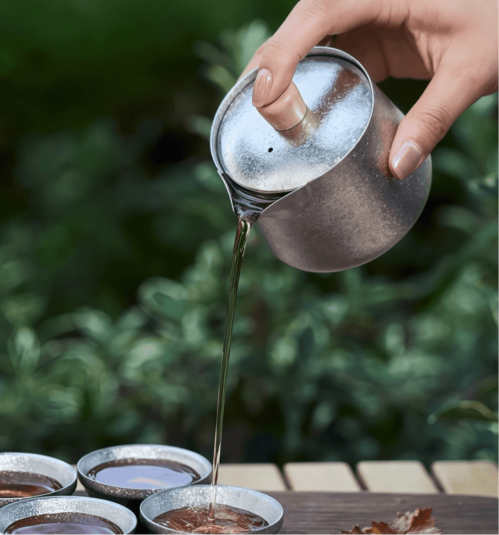 Lifetime Double - wall Titanium Travel Tea Set - Tea and Whisk