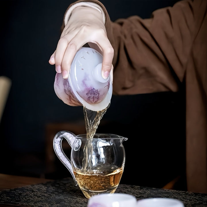 Liuli Gaiwan with Two Teacups Set of 3 - Tea and Whisk