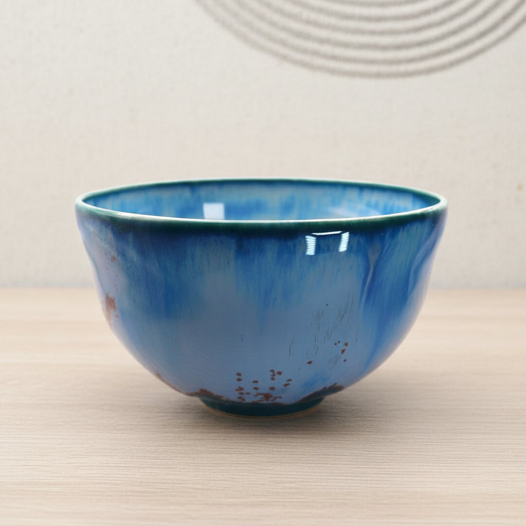 Aozora Chawan -日本手工抹茶碗京烧- 茶和搅拌