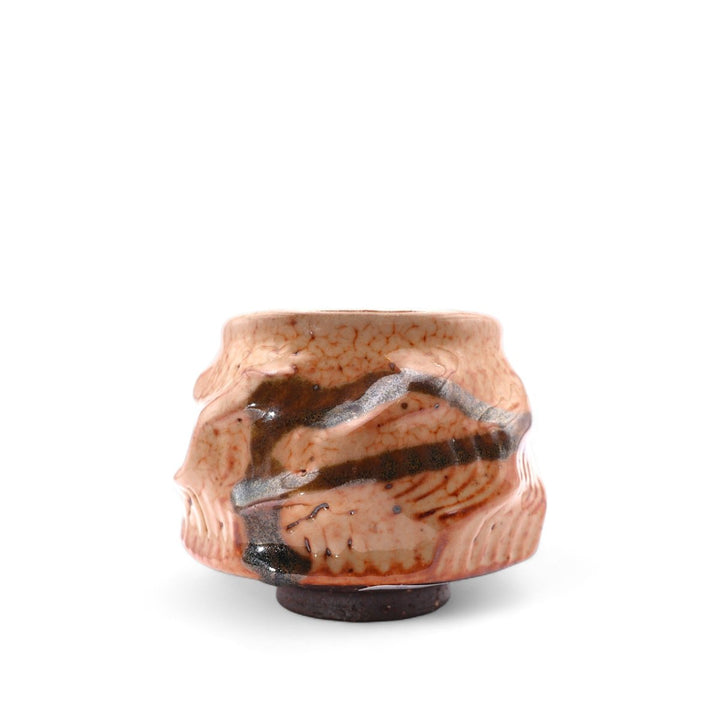 Taiwanese Handmade Wood - Fired Teacup - Coral Dune - Tea and Whisk