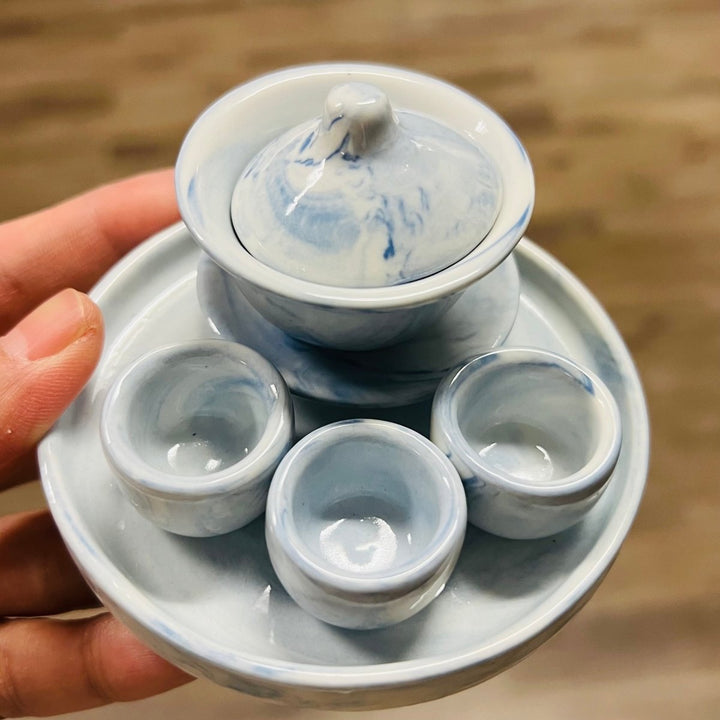 Tea Pet - Mini Red Clay Gaiwan Set for Fun - Tea and Whisk