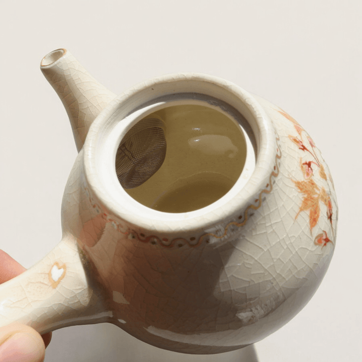 Tohomura Handpainted Japanese Kyusu Teapot - Hanagokoro - Tea and Whisk
