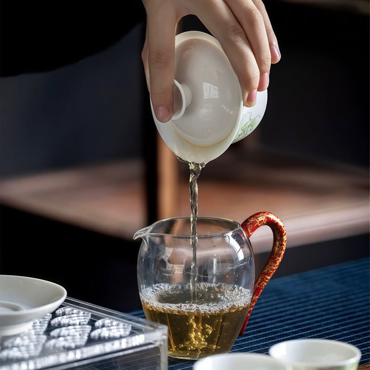 White Peony Premium Gaiwan with 6 Cups Set - Tea and Whisk