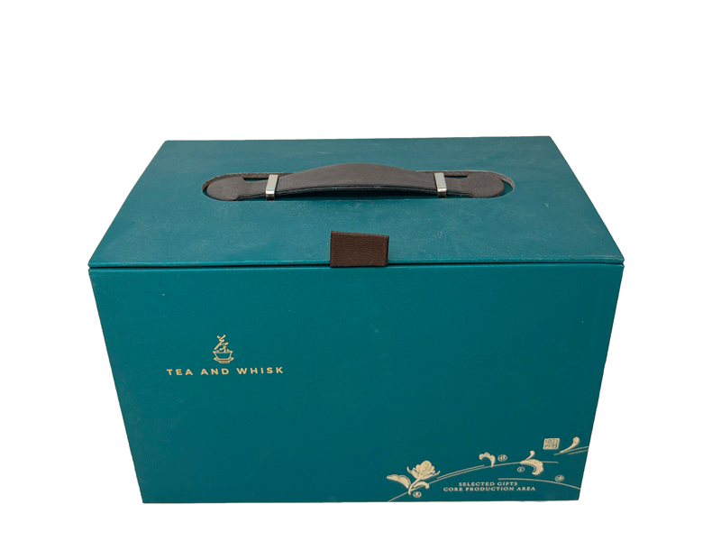 Dark Green Gift Box with a Large Tea Bag