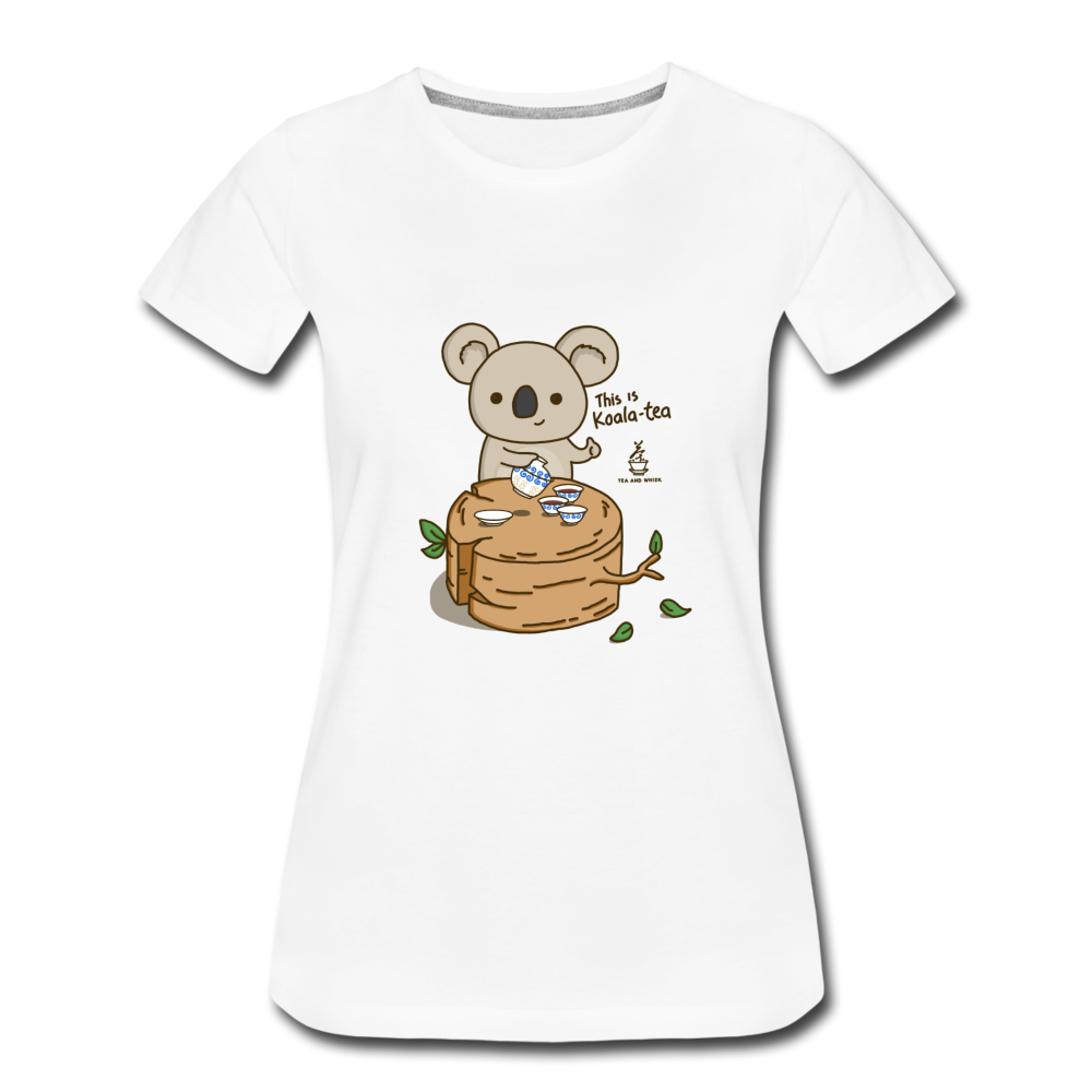 Women’s This Is Koala-tea Premium T-Shirt - white