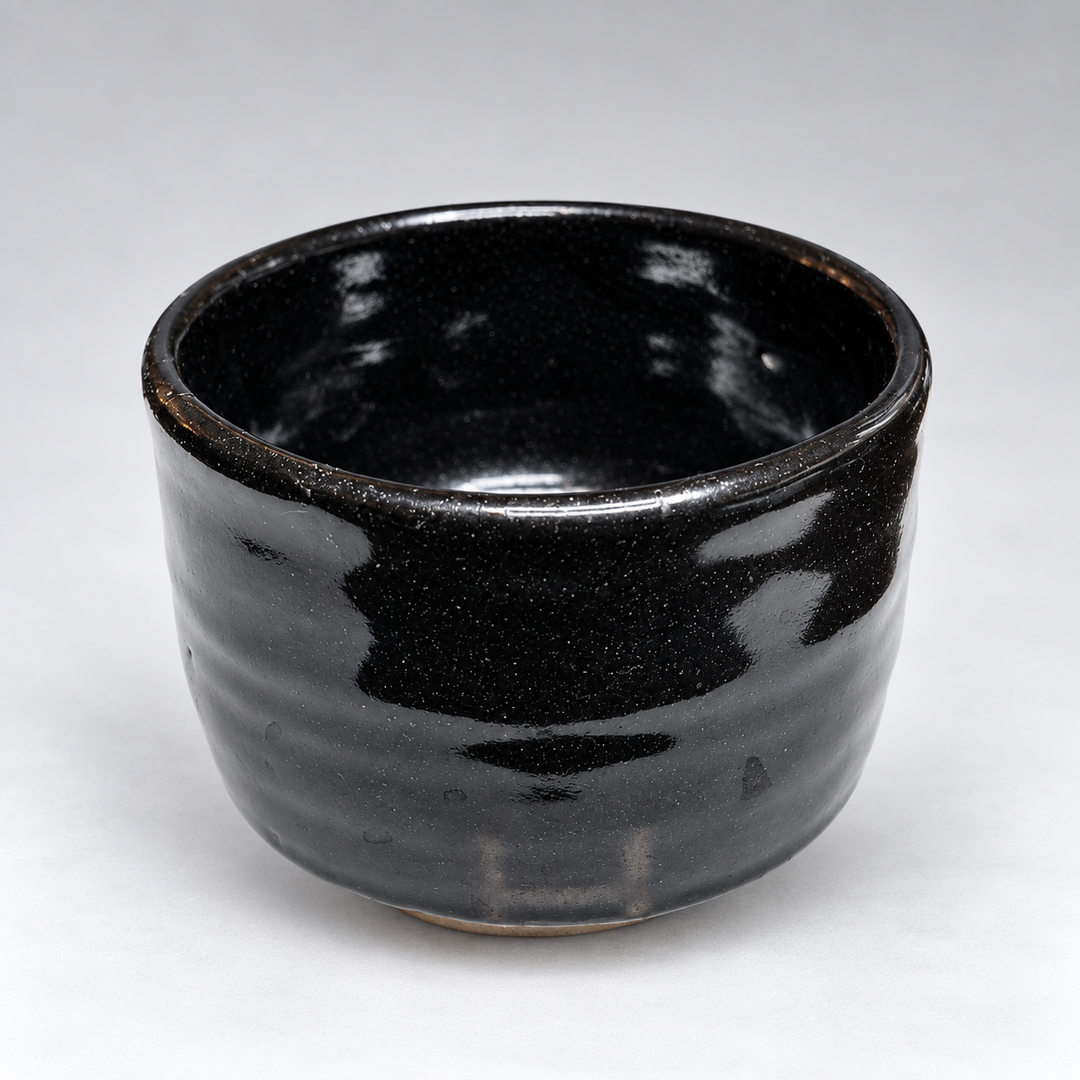 Obsidian Ripple - Japanese Handmade Shigayaki Matcha Bowl