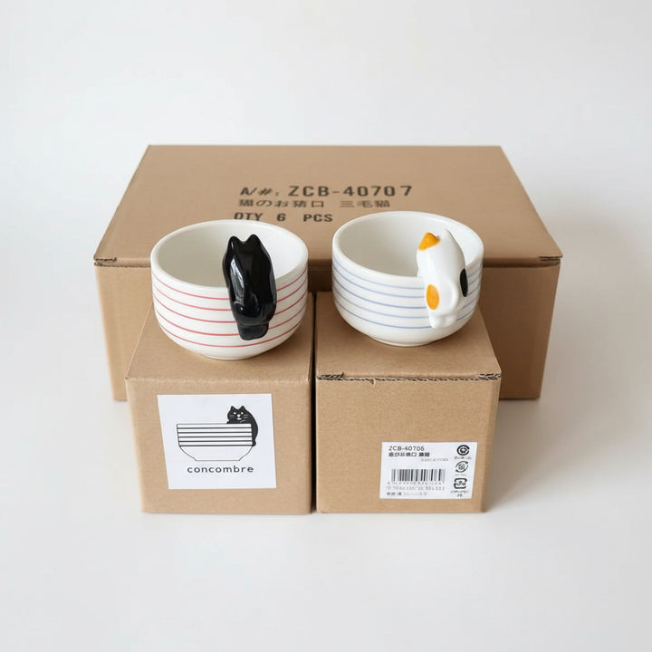 Peekaboo Cat - Japanese Handmade Nagoya Teacup