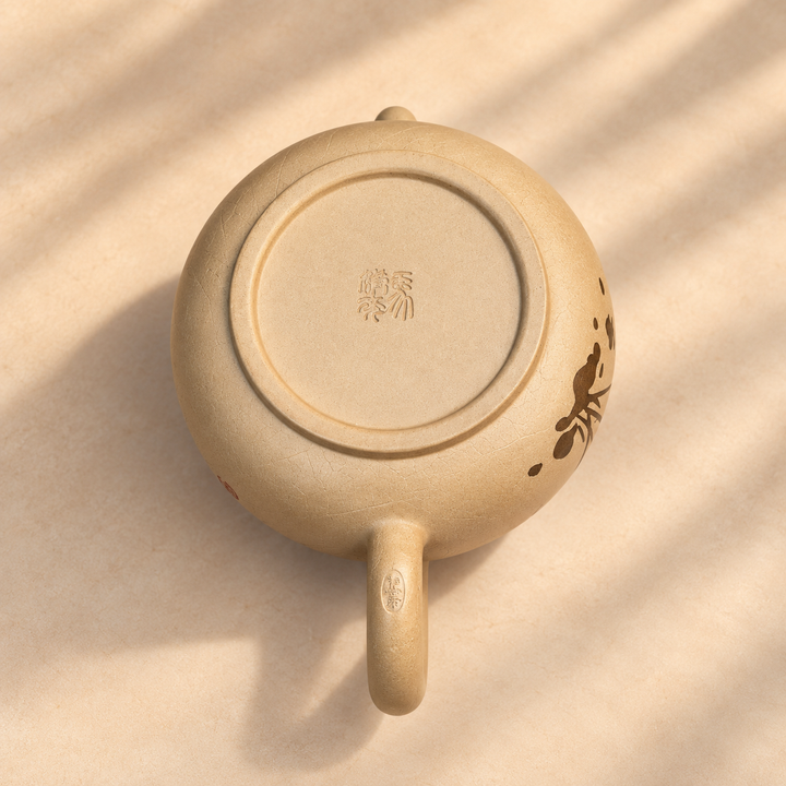 Lotus Pond Serenity Jianshui Handmade Teapot – Rare Beige Clay | 200ml