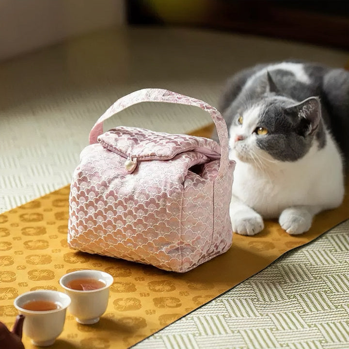 Cloud Brocade Teaware Travel Pouch Collection