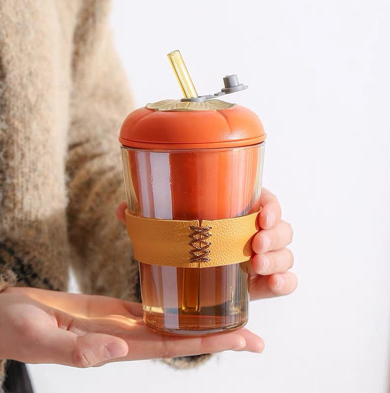 Steep & Sip -Daily Desk Tea Brewer with Porcelain Infuser &Glass Straw