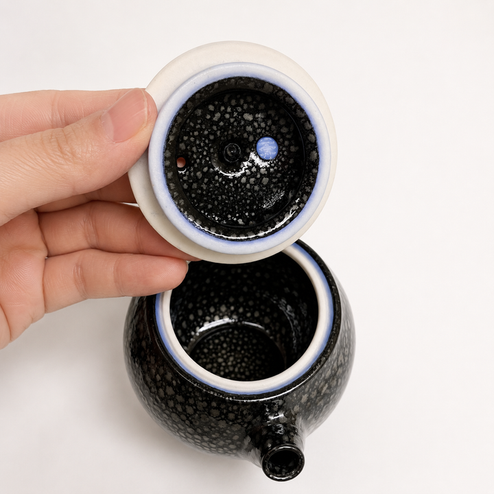 Starlight Tenmoku -Japanese Kyoto Kyusu Teapot