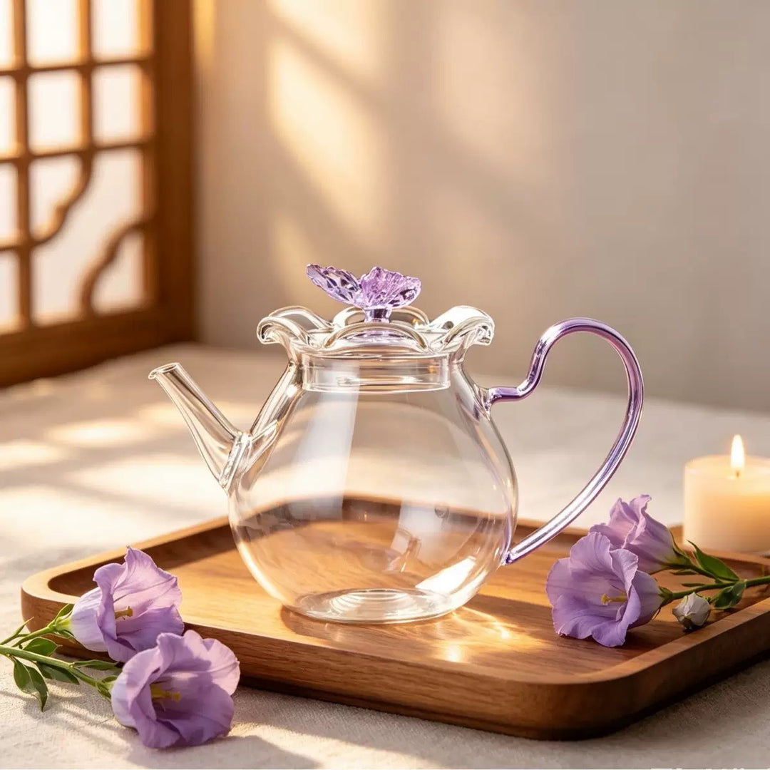 Butterfly Bloom Glass Teapot Collection