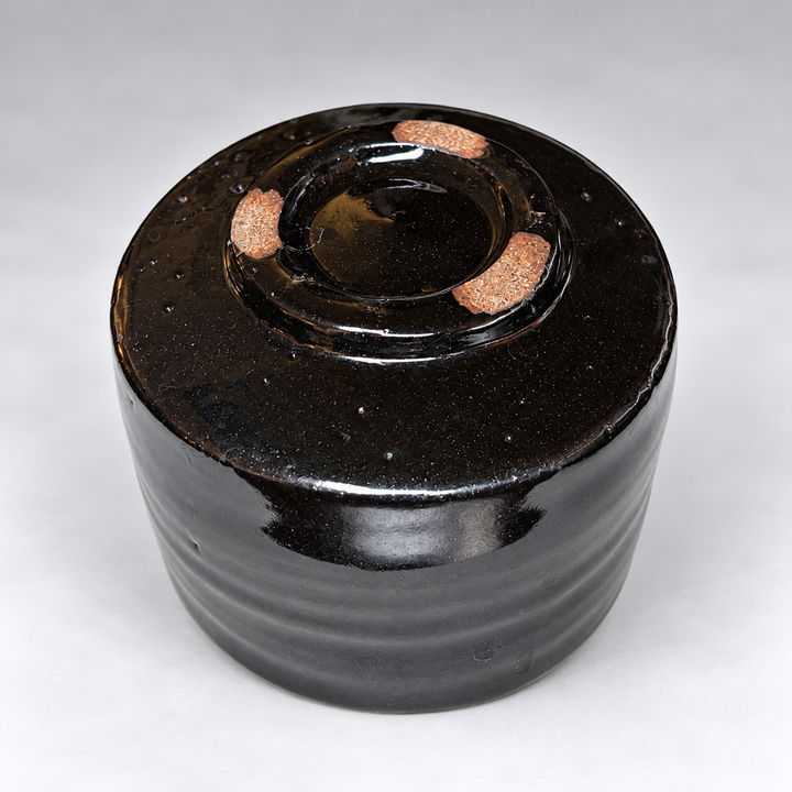 Obsidian Ripple - Japanese Handmade Shigayaki Matcha Bowl