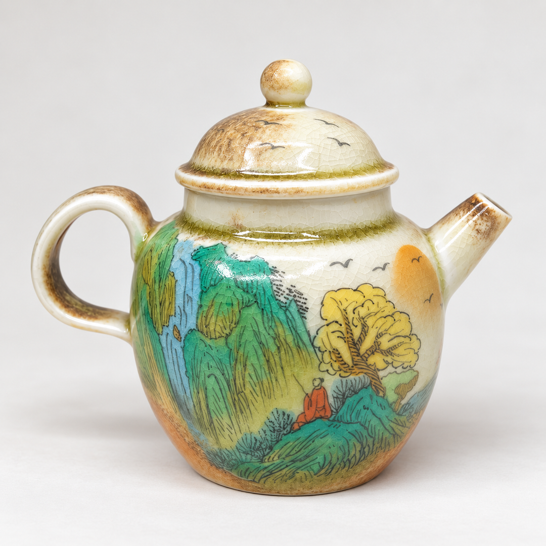 Emerald Mountains - Handcrafted Jingdezhen Teapot 130ml