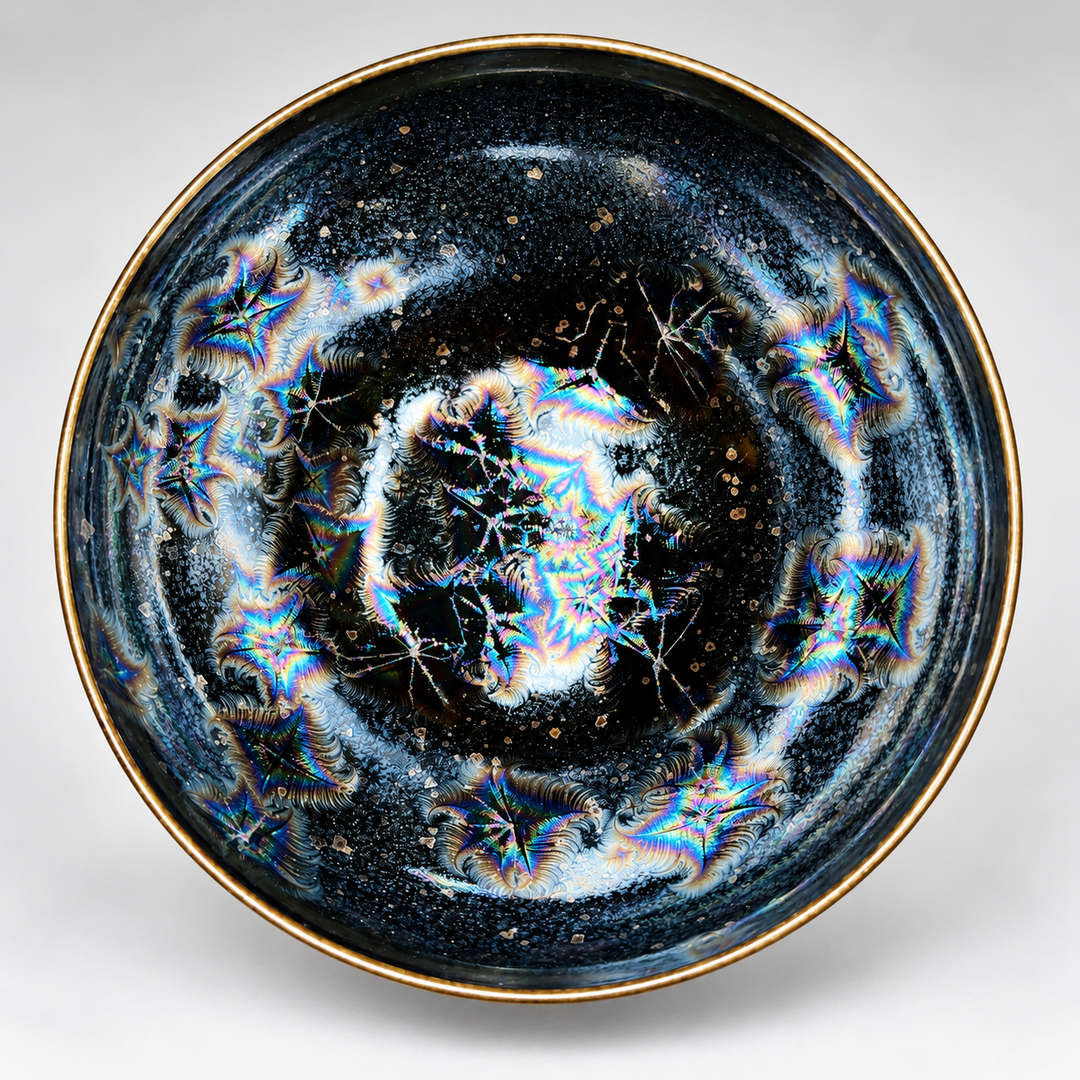 Galaxy - Kyoyaki Tenmoku Japanese Handmade Matcha Bowl