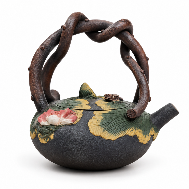 Lotus Vine Harmony-Master Handmade Jianshui Teapot