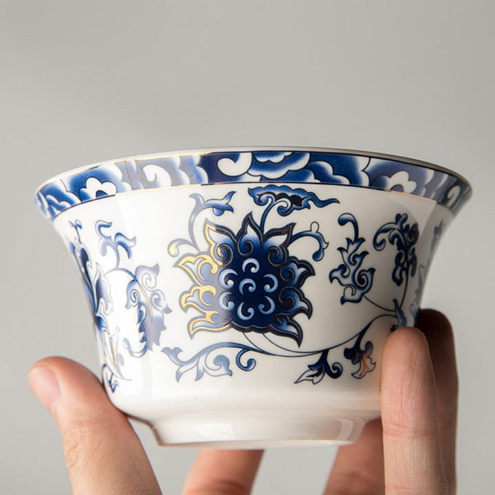 3XL Classic Oriental Flowers Gaiwan - Tea and Whisk