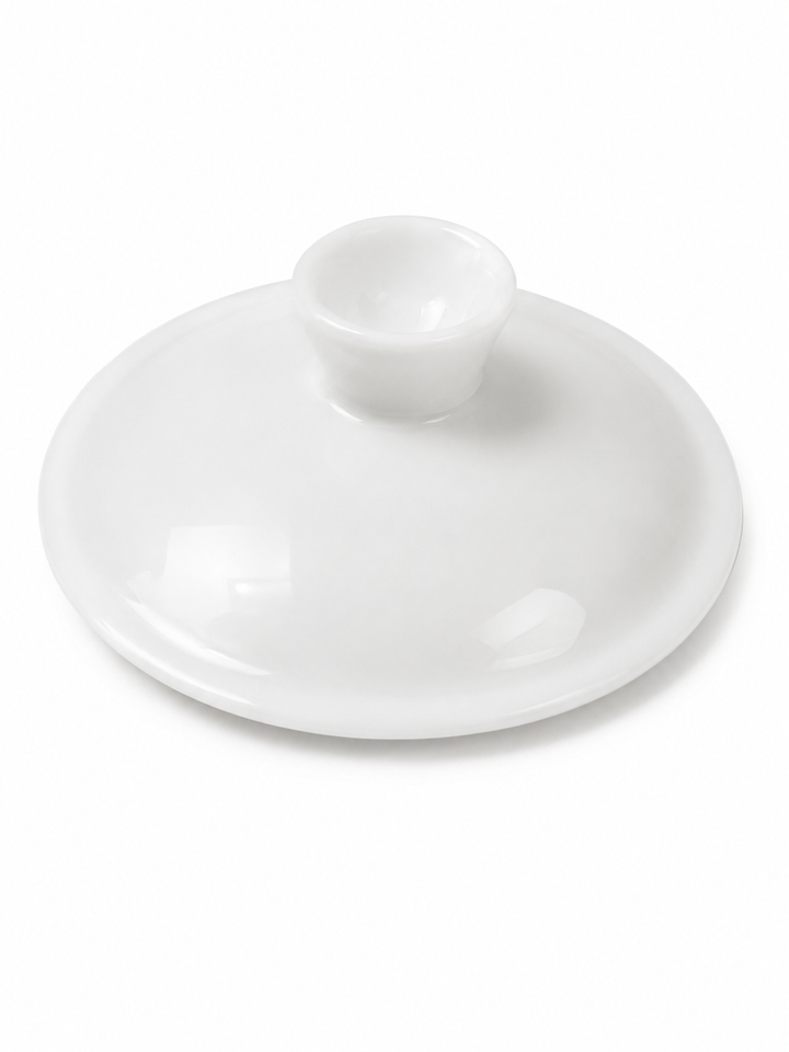 Jingdezhen “Zhe Yao” Graceful Waist Pure White Jade Porcelain Gaiwan