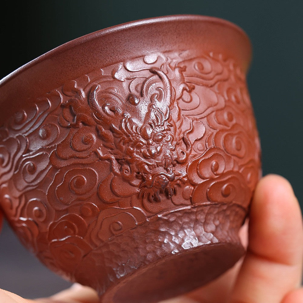 Handcrafted Yixing Clay “Dragon” Teacup