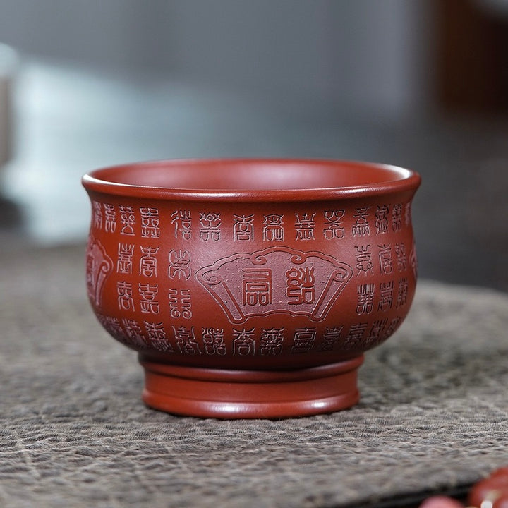 Hundred Blessings -Handcrafted Yixing Clay Teacup