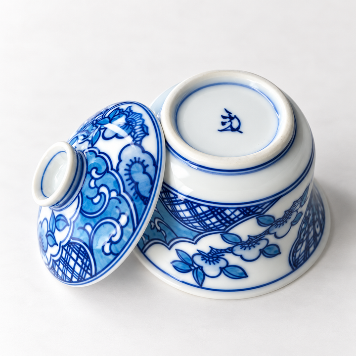 Japanese Handcrafted Arita-yaki Qinghua Porcelain Gaiwan 100ml