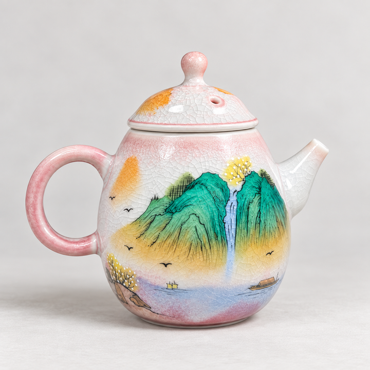 Spring Mist Landscape - Jingdezhen Handcrafted Teapot 160ml
