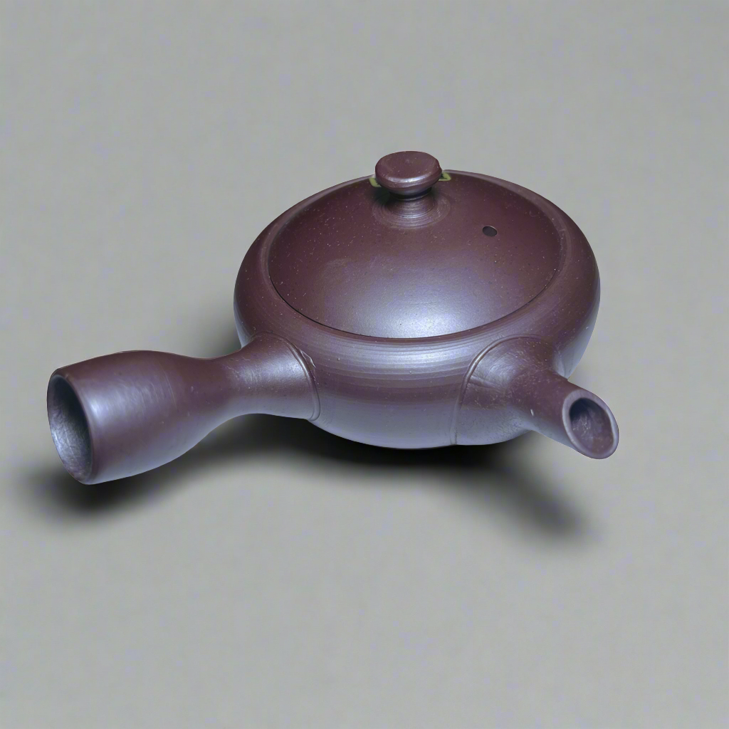 Left-handed Japanese Handmade Kyusu Teapot -Purple