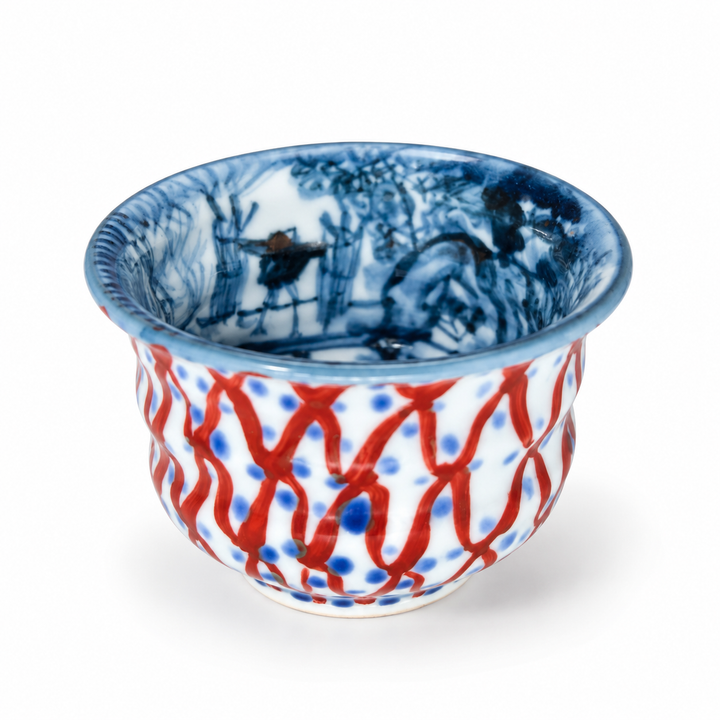 Japanese Handcrafted Arita-yaki Qinghua Porcelain Teacup