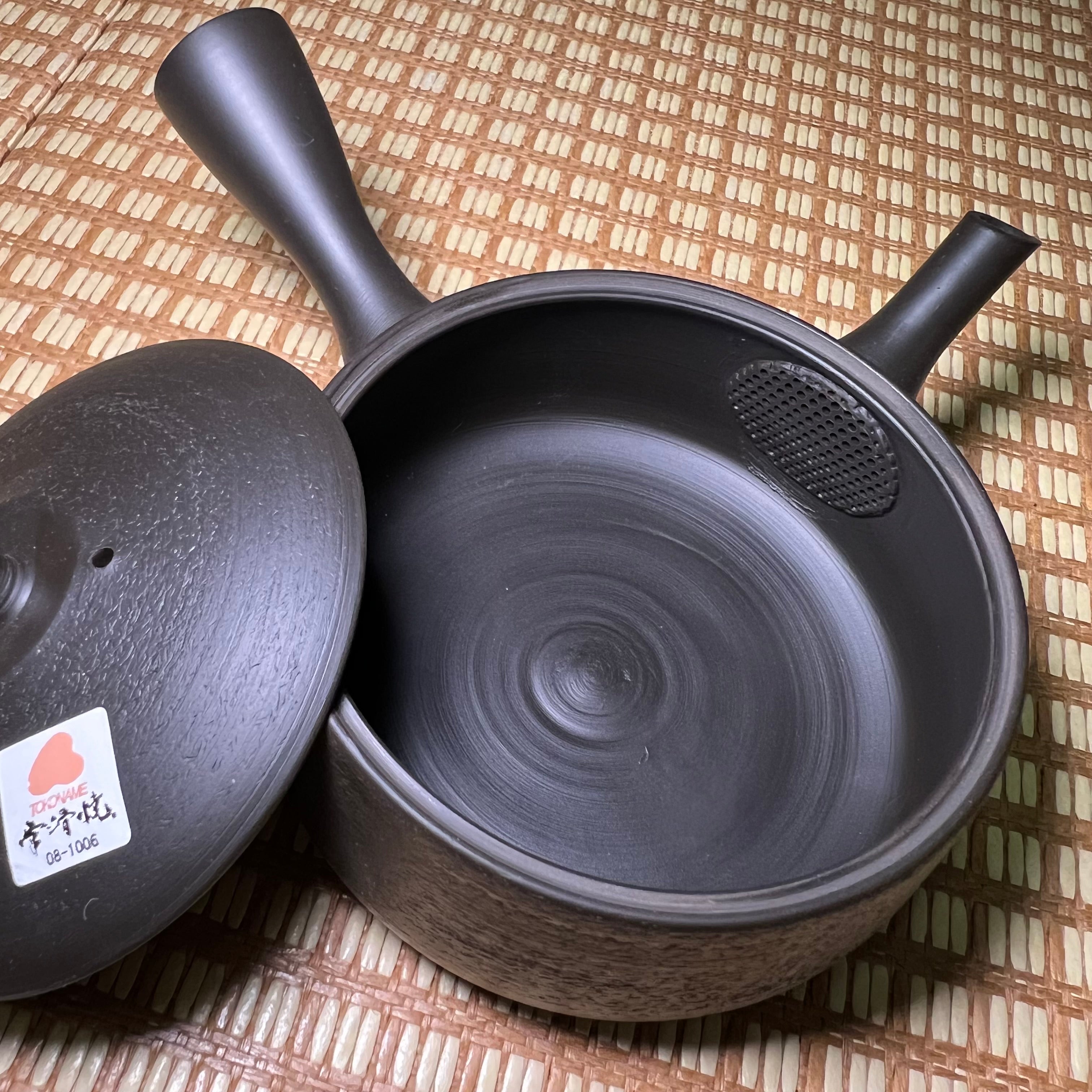 Japanese Handmade Kyusu Gyokuro Teapot - Black Knight