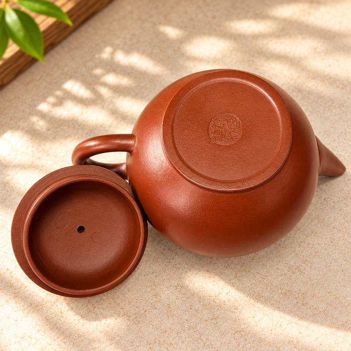 Imperial Crimson – Handmade Yixing Dahongpao Zhuni Shuiping Teapot | 150ml