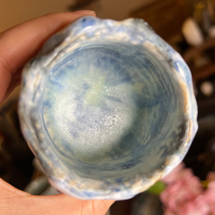 Jingdezhen Wood-Fired 
Blue&White Flowing Glazed Teacups Collection