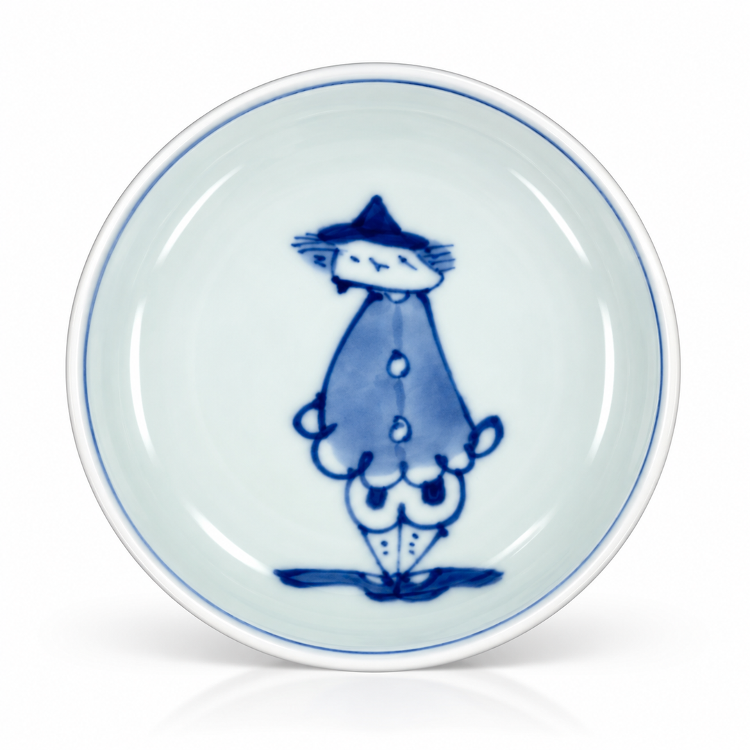 Japanese Handcrafted Arita-yaki Qinghua Porcelain Teacup