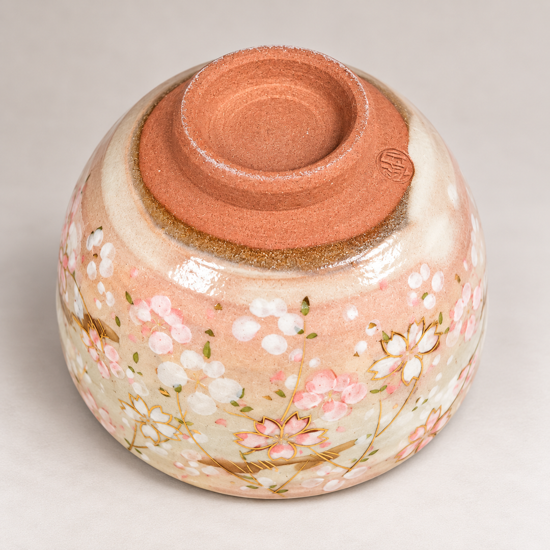 "Sakura" Kyoyaki Handcrafted Matcha Bowl