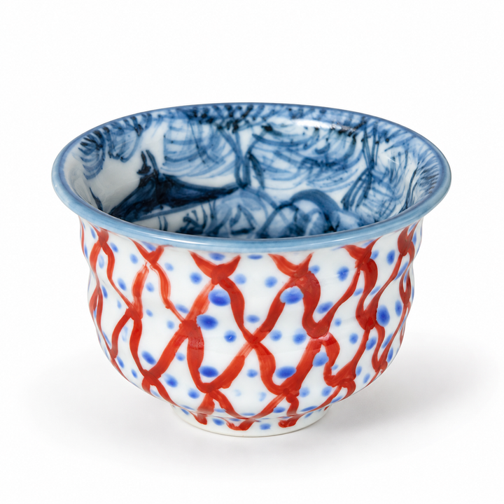 Japanese Handcrafted Arita-yaki Qinghua Porcelain Teacup