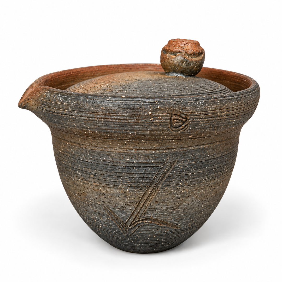 Rustic Ash - Japanese Handmade Shigaraki-yaki Hohin Teapot 155ml