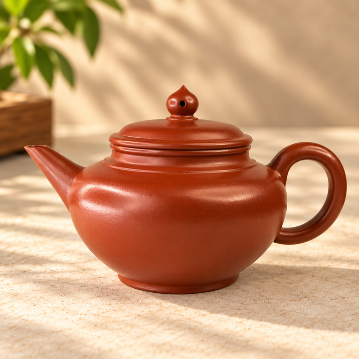 Imperial Crimson – Handmade Yixing Dahongpao Zhuni Shuiping Teapot | 150ml