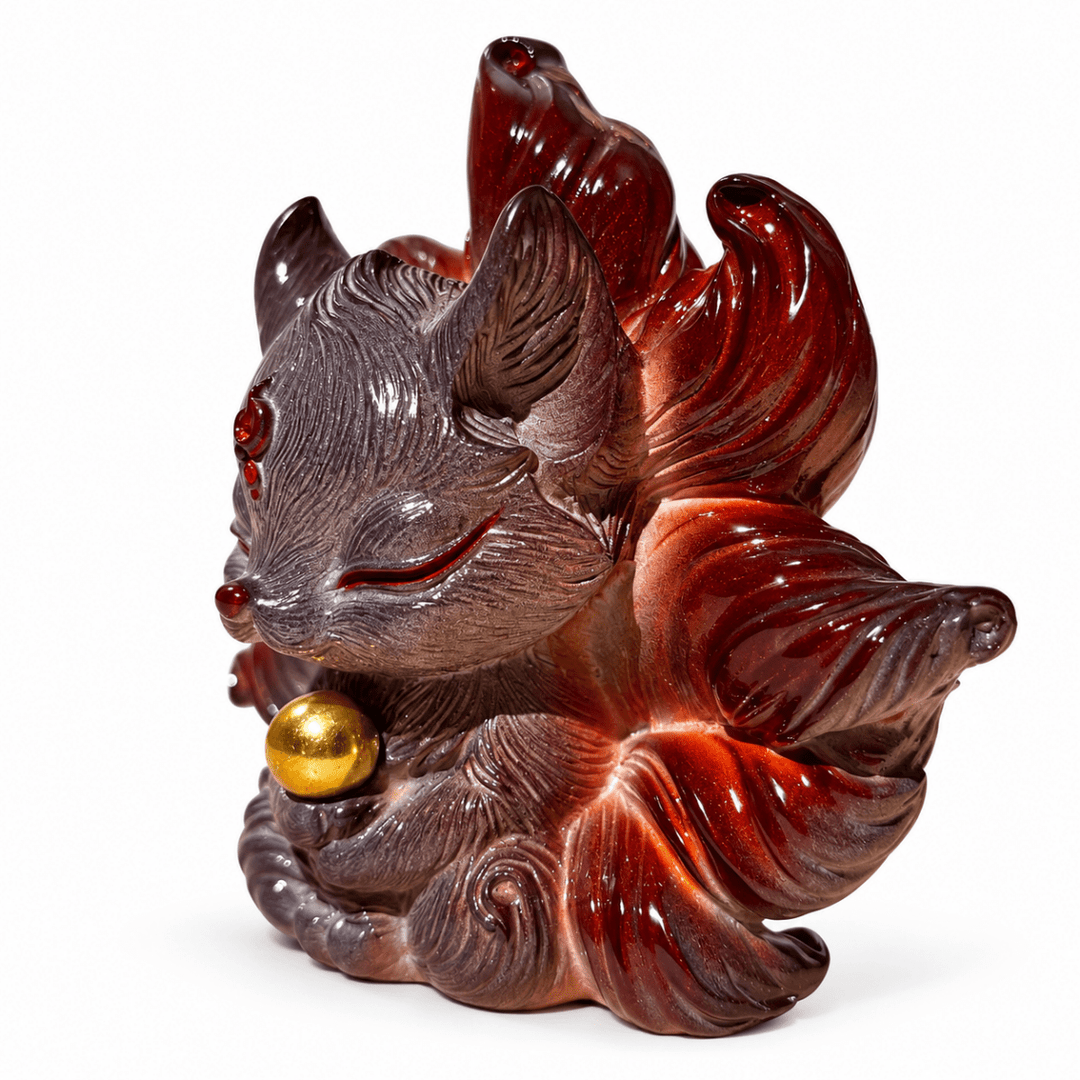 9 Tails Fox Color-Changing Tea Pet - Tea and Whisk