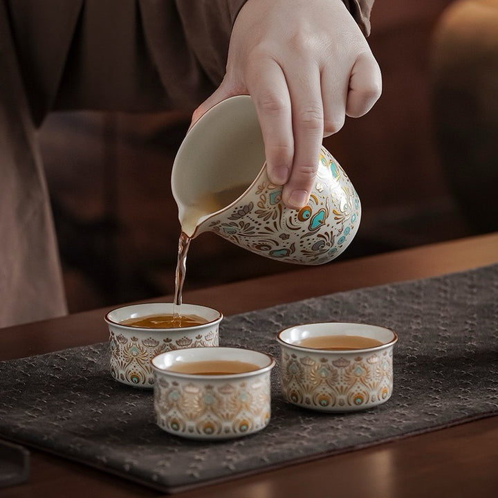 Celestial Radiance - Premium Ru Kiln Teapot and Gaiwan Complete Tea Set