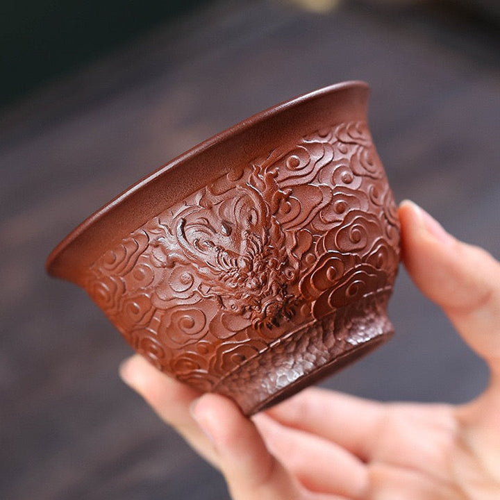 Handcrafted Yixing Clay “Dragon” Teacup
