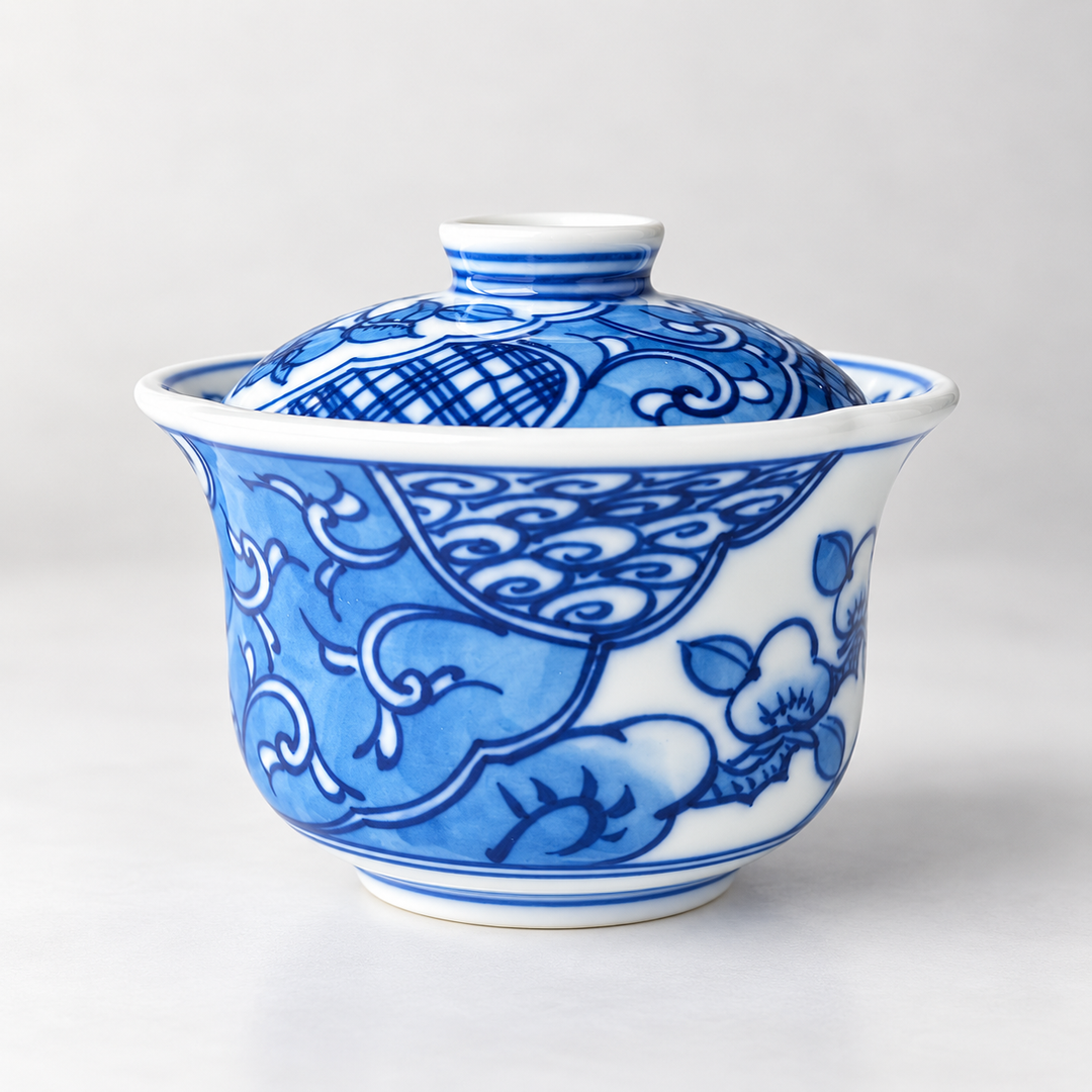 Japanese Handcrafted Arita-yaki Qinghua Porcelain Gaiwan 100ml