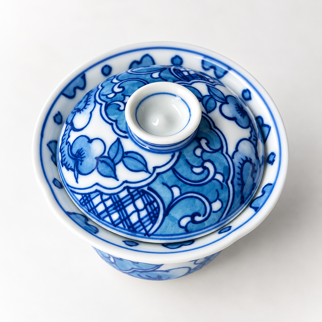 Japanese Handcrafted Arita-yaki Qinghua Porcelain Gaiwan 100ml