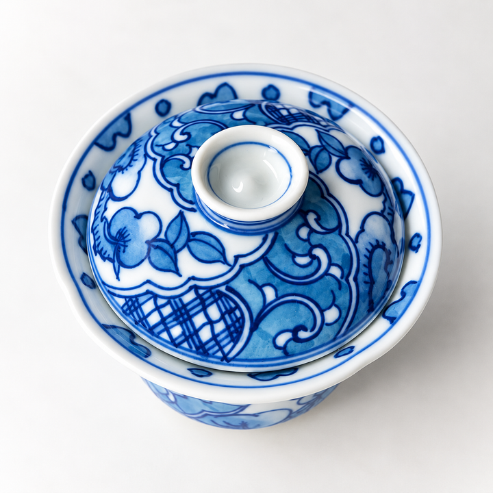 Japanese Handcrafted Arita-yaki Qinghua Porcelain Gaiwan 100ml