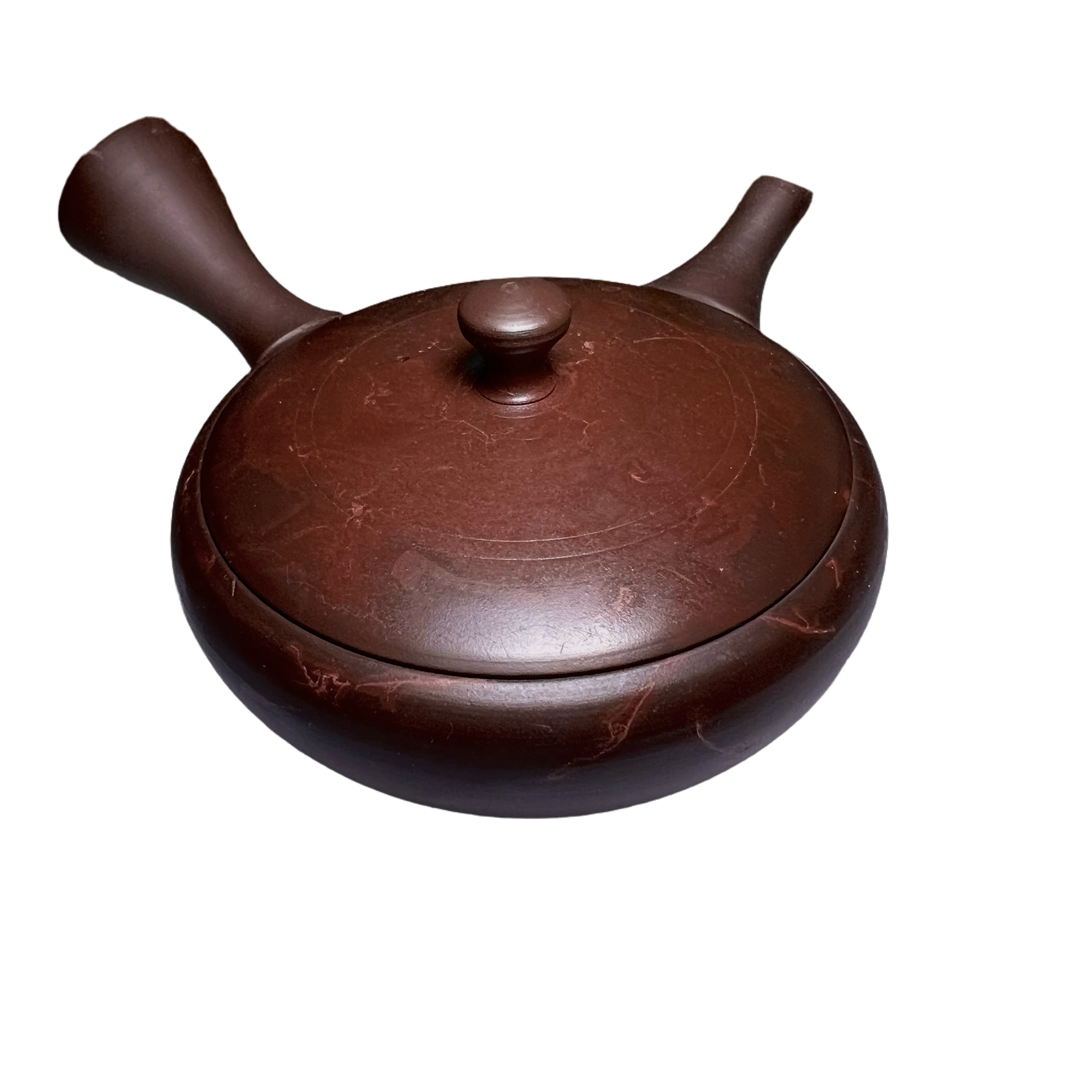 Handmade Japanese Kyusu Teapot -Purple Clay